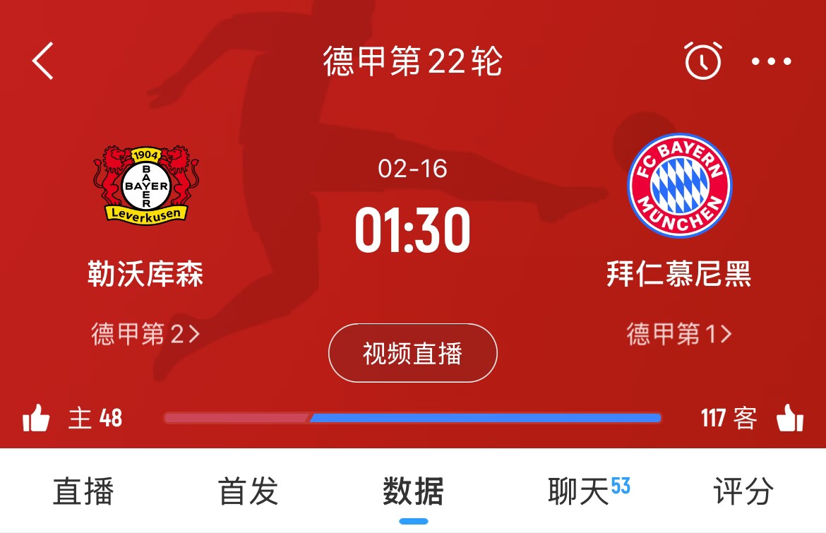  下輪決定冠軍？拜仁下場(chǎng)德甲將客戰(zhàn)勒沃庫(kù)森，若取勝將11分領(lǐng)跑