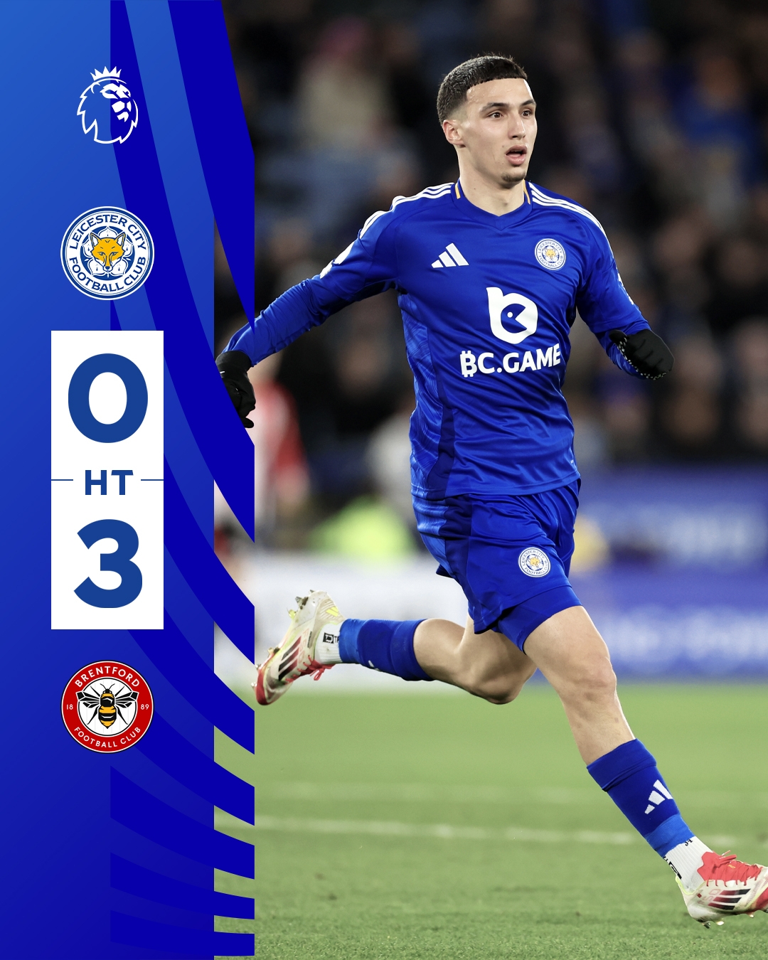  半場0-3！萊斯特若不進球輸球，將主場6連敗0進球創(chuàng)歷史最糟戰(zhàn)績