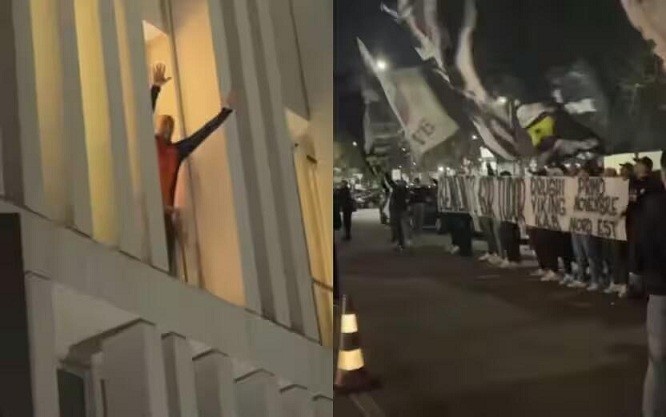  都體：尤文球迷來(lái)到酒店外支持新主帥，圖多爾向球迷們揮手致意