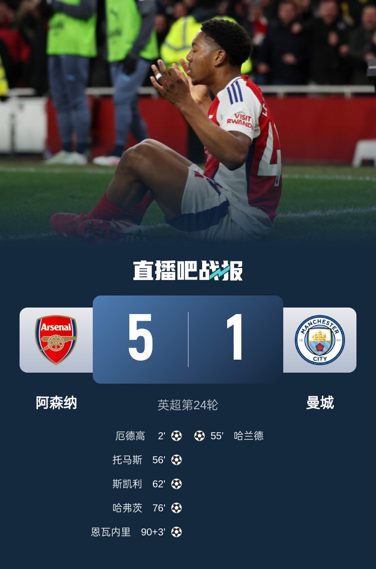  硬氣槍手無(wú)畏強(qiáng)敵！阿森納本賽季5-1碾壓曼城，3-0完勝皇馬